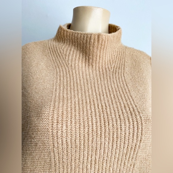 Banana Republic Sleeveless Cowl Turtleneck Pullover Wool Sweater Alpaca Spandex - Picture 6 of 10